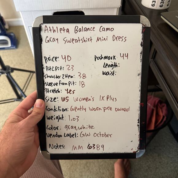 Athleta Balance Camo Gray Sweatshirt Mini Dress US Women's 1X Plus - Picture 8 of 8